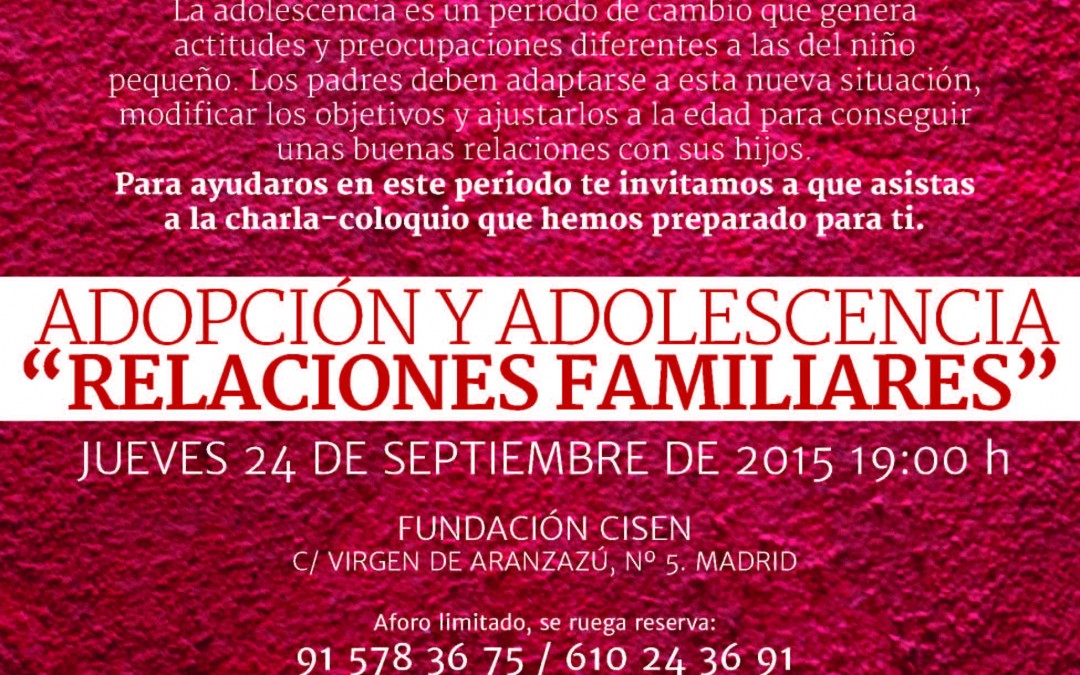 Adopción y adolescencia «Relaciones familiares»